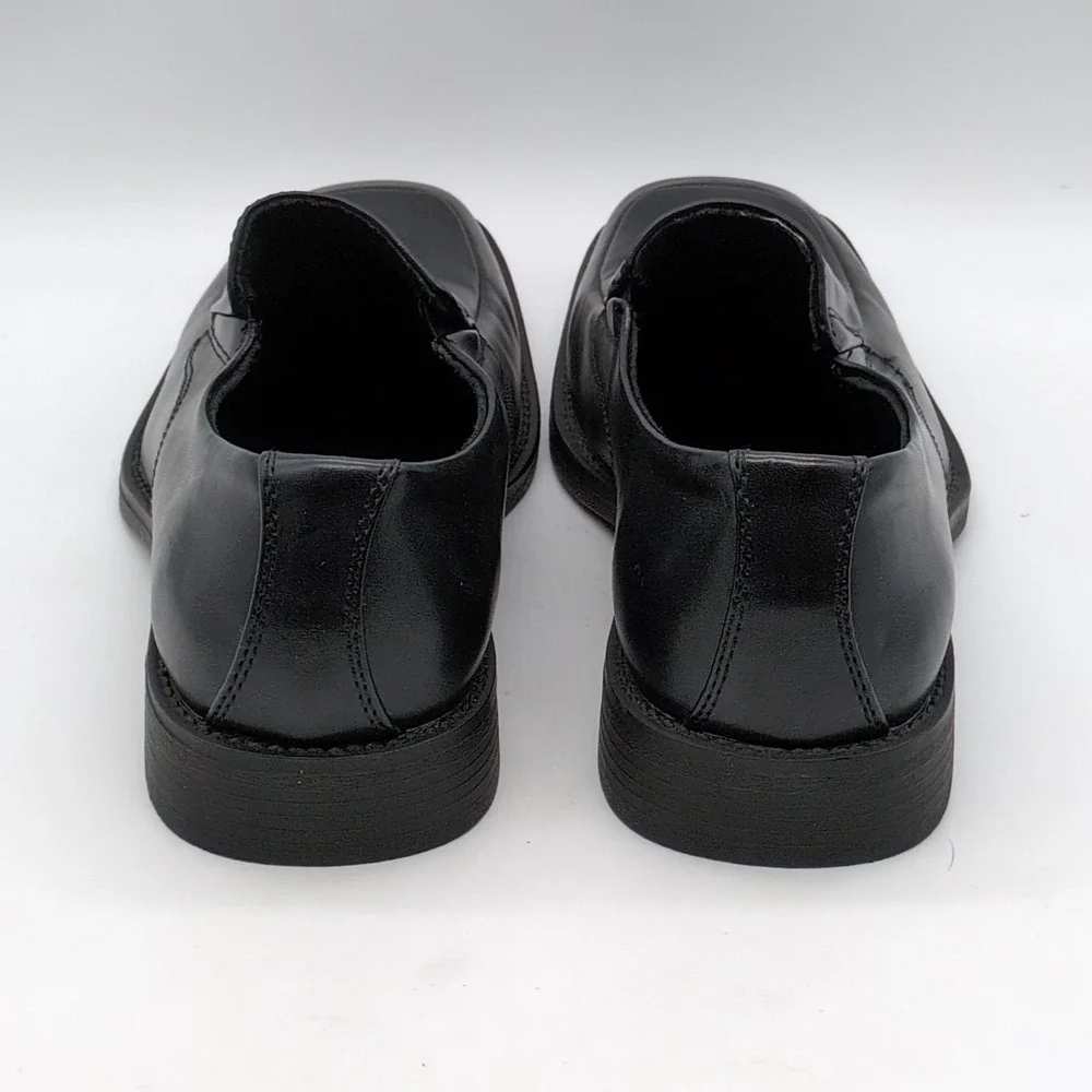 Borelli Shoes Mens Matthew Black 10 Leather Loafers Dress Stretch Slip On 321087